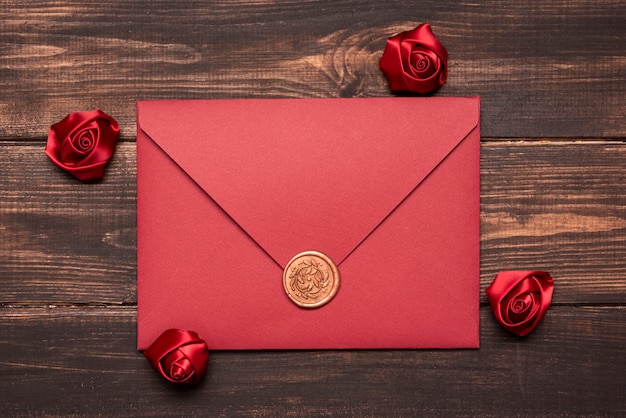 Elegant wedding invitation on the table