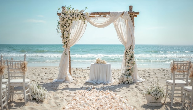 Free photo elegant  wedding set-up