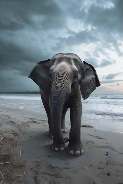 Free photo elephant artificial intelligence image