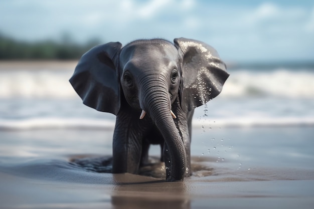 Free Photo elephant artificial intelligence image