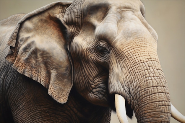 Free Photo elephant artificial intelligence image