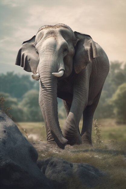 Elephant artificial intelligence image