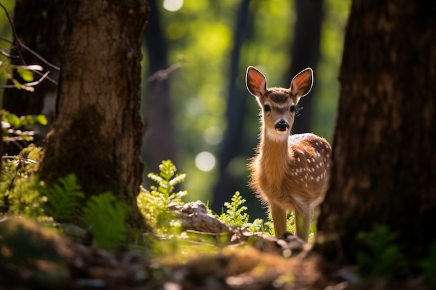 Elk calf in nature