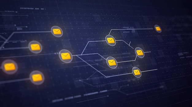 Email Messages Network Circuit Board Link Connection Technology