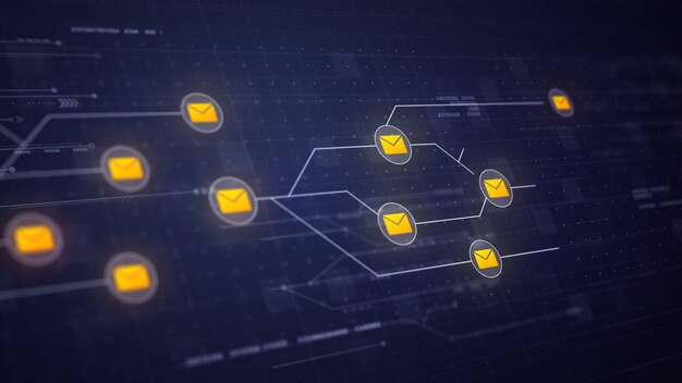 Email Messages Network Circuit Board Link Connection Technology