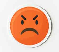 Free photo emoticon emoji angry face icon