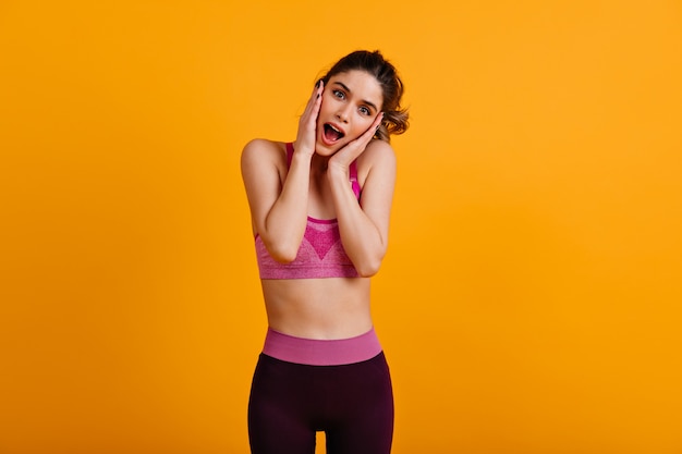 Emotional woman enjoying sport