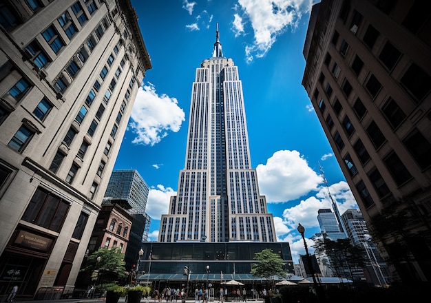 Empire state building during the day