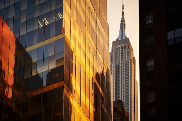 Empire state building during the day