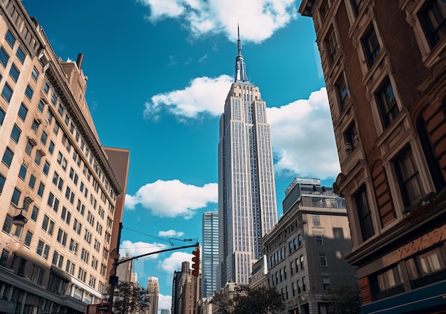 Free photo empire state building during the day