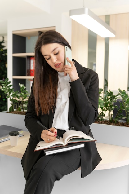 Empowered business woman at the office