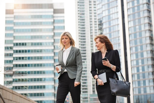 Empowered business women working together