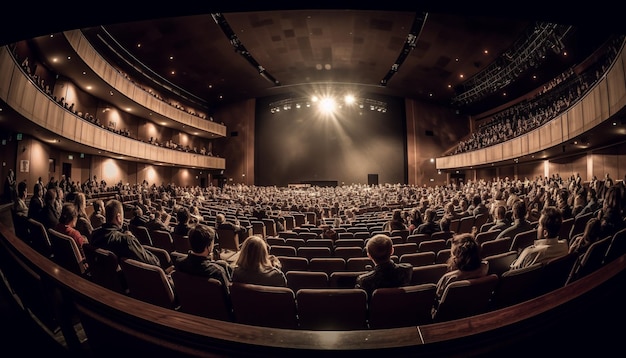 Free photo empty auditorium awaiting the big performance ahead generated by ai