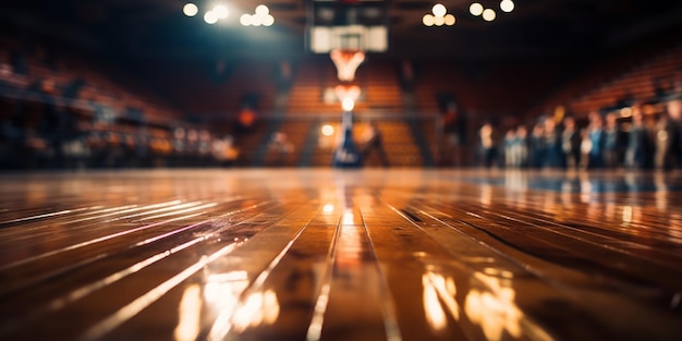 Empty basketball court background