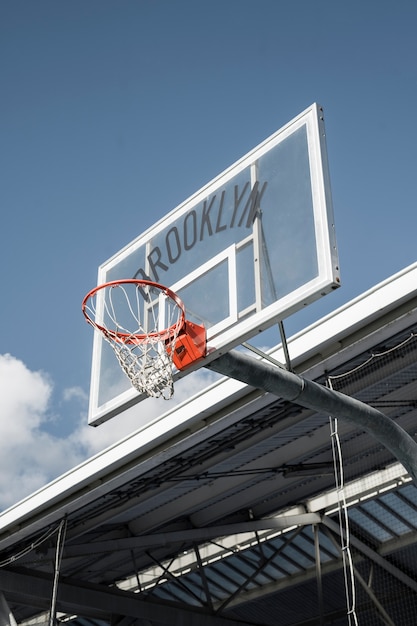 Free photo empty basketball field