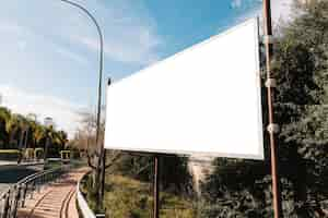 Free photo empty big billboard on roadside