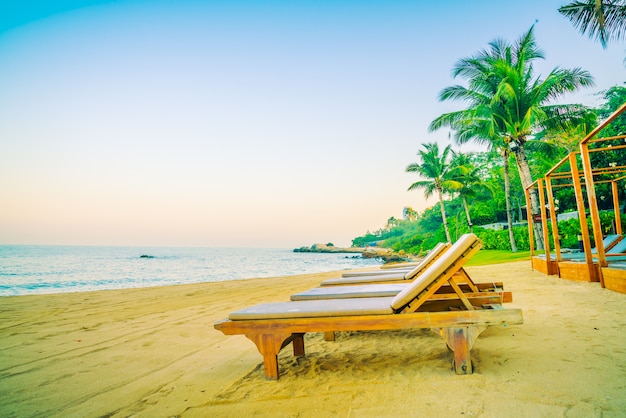 Empty chair on the beach