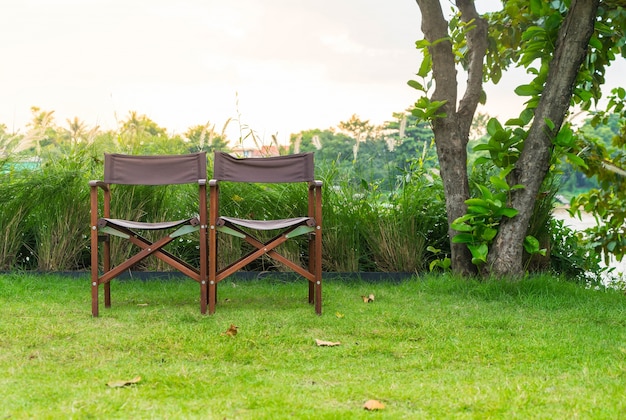 empty chair in park