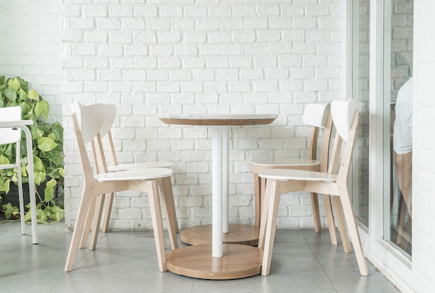 Free Photo empty chair in restaurant