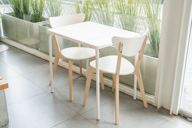 empty chair in restaurant