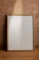 Free photo empty frame with stucco background