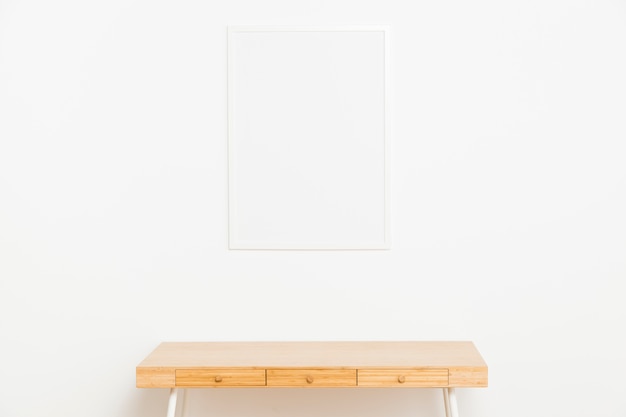 Empty frame with table 