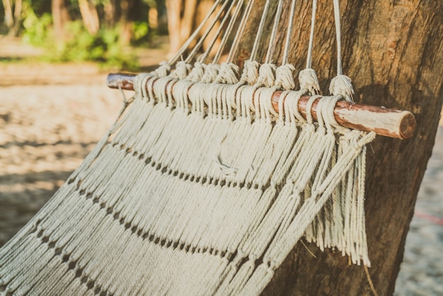 Free photo empty hammock on the beach