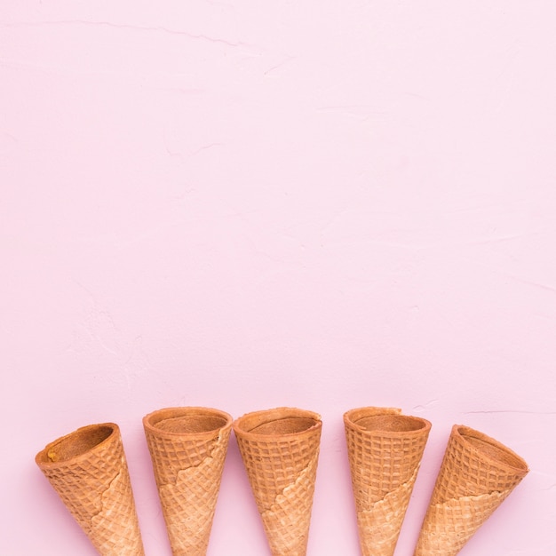 Free Photo empty ice cream cones