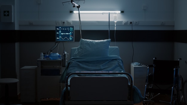 Empty intensive recovery room as hospital ward