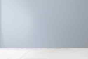 Free photo empty minimal room interior design with pastel blue wall