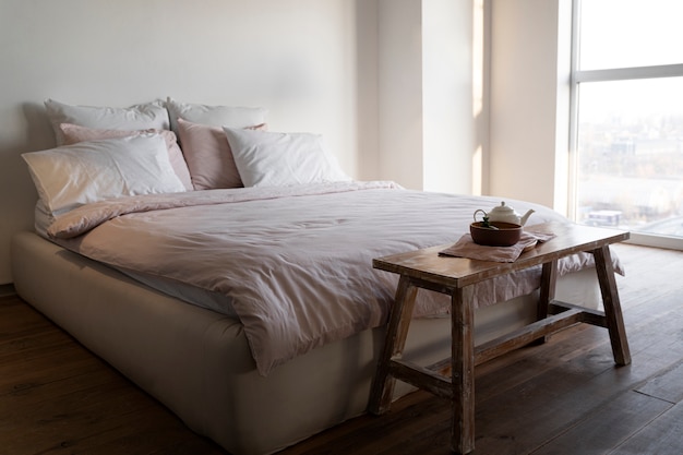 Empty modern room with furniture