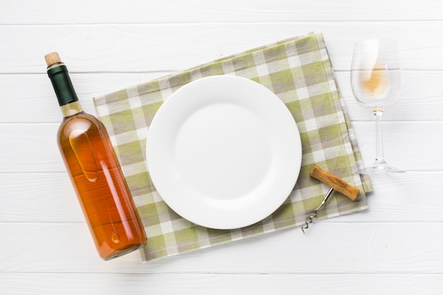 Empty plate with brandy wine