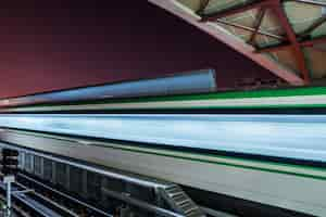 Free photo empty railroad platform