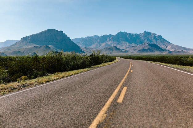 Empty road in the middle of the natures