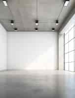 Free photo empty room background with white walls