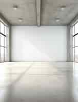 Free photo empty room background with white walls