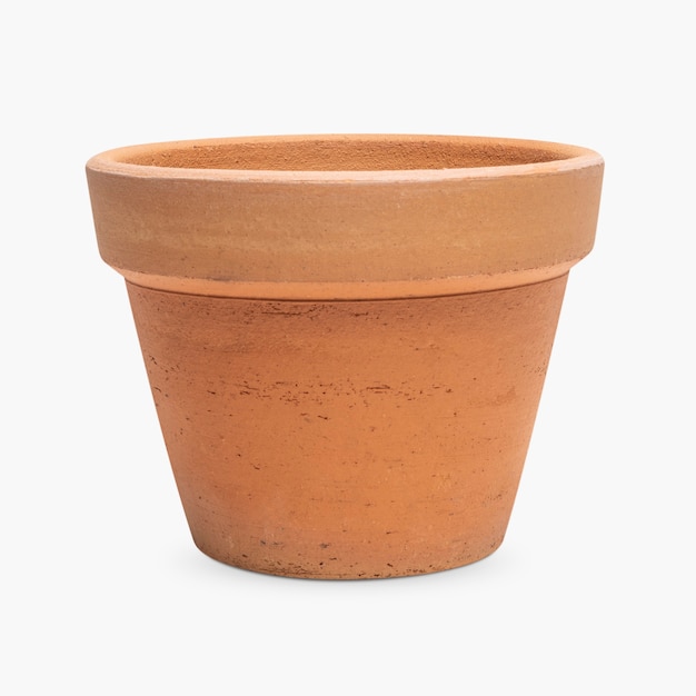 Free photo empty terracotta clay plant pot