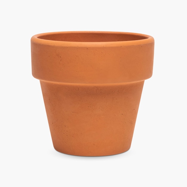 Empty terracotta clay plant pot