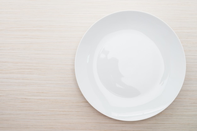 Empty white plate