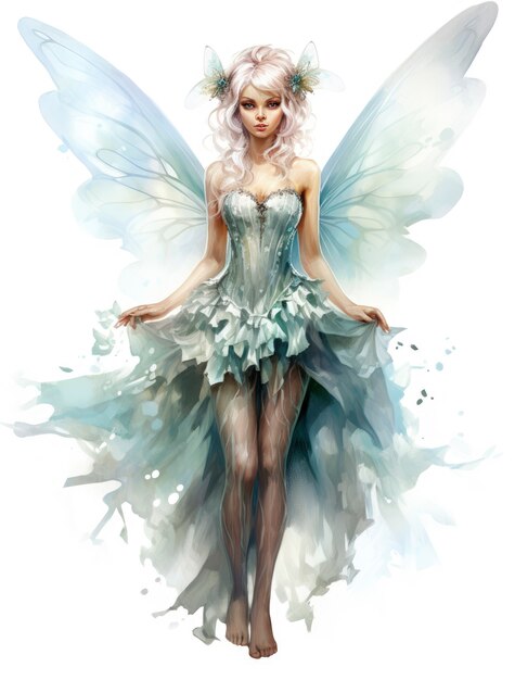 Enchanting watercolor fairy illustration