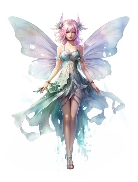 Enchanting watercolor fairy illustration