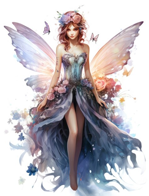 Enchanting watercolor fairy illustration