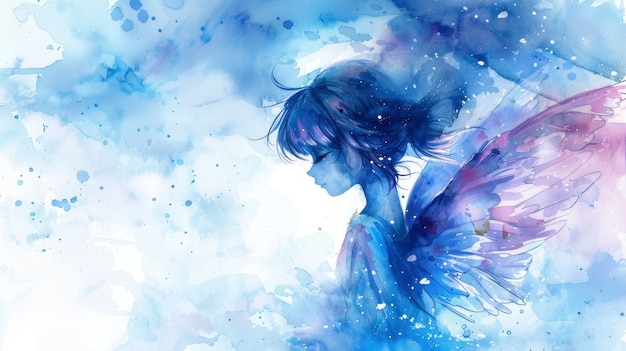 Free Photo enchanting watercolor fairy illustration