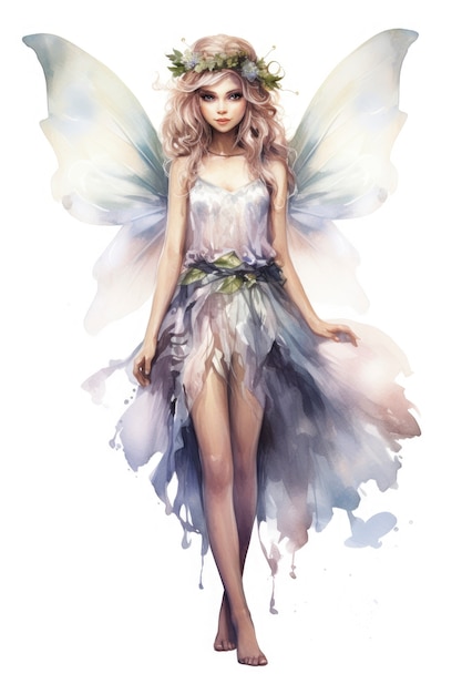 Free Photo enchanting watercolor fairy illustration