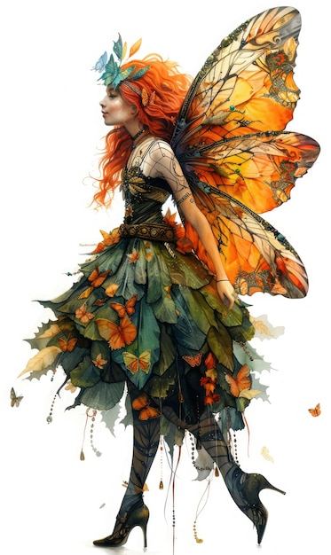 Free Photo enchanting watercolor fairy illustration