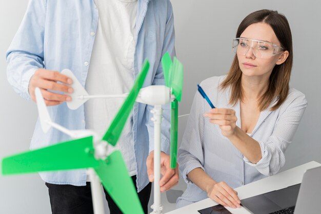 Engineers working on energy innovations