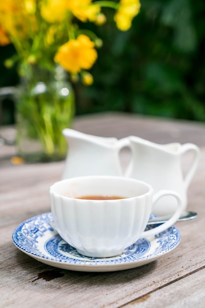 Free photo english tea on the table