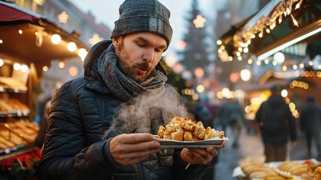 Enjoying street food fest