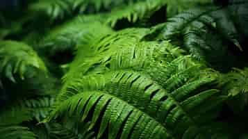 Free photo enormous tropical fern unfolding its delicate fronds in a hidden corner of the jungle