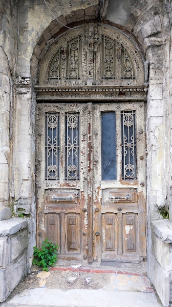 Entrance into an old abandoned residential building